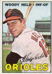 1967 Topps Baseball Cards      251     Woody Held